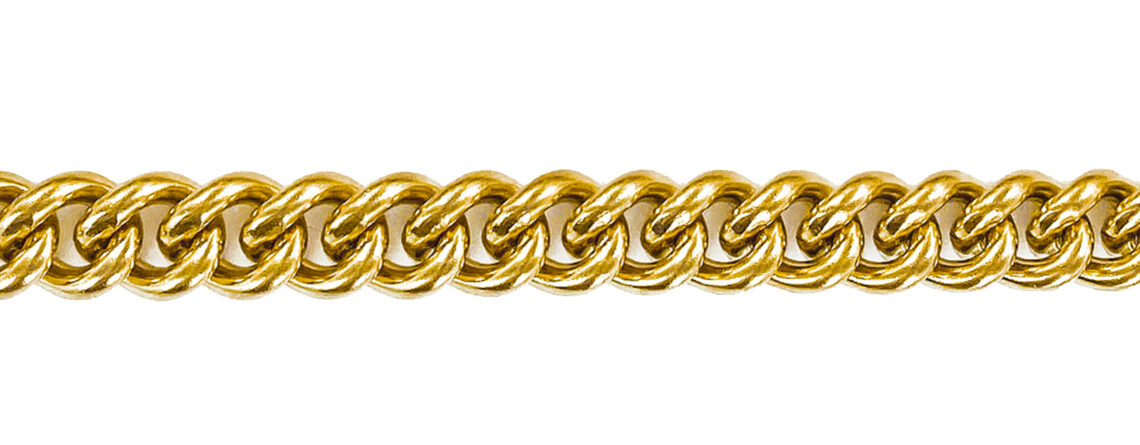 Bracelet maille gourmette en acier 10 mm