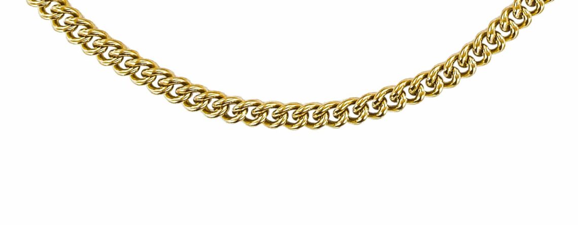 Chaine maille gourmette acier doré | Taille maille : 4MM